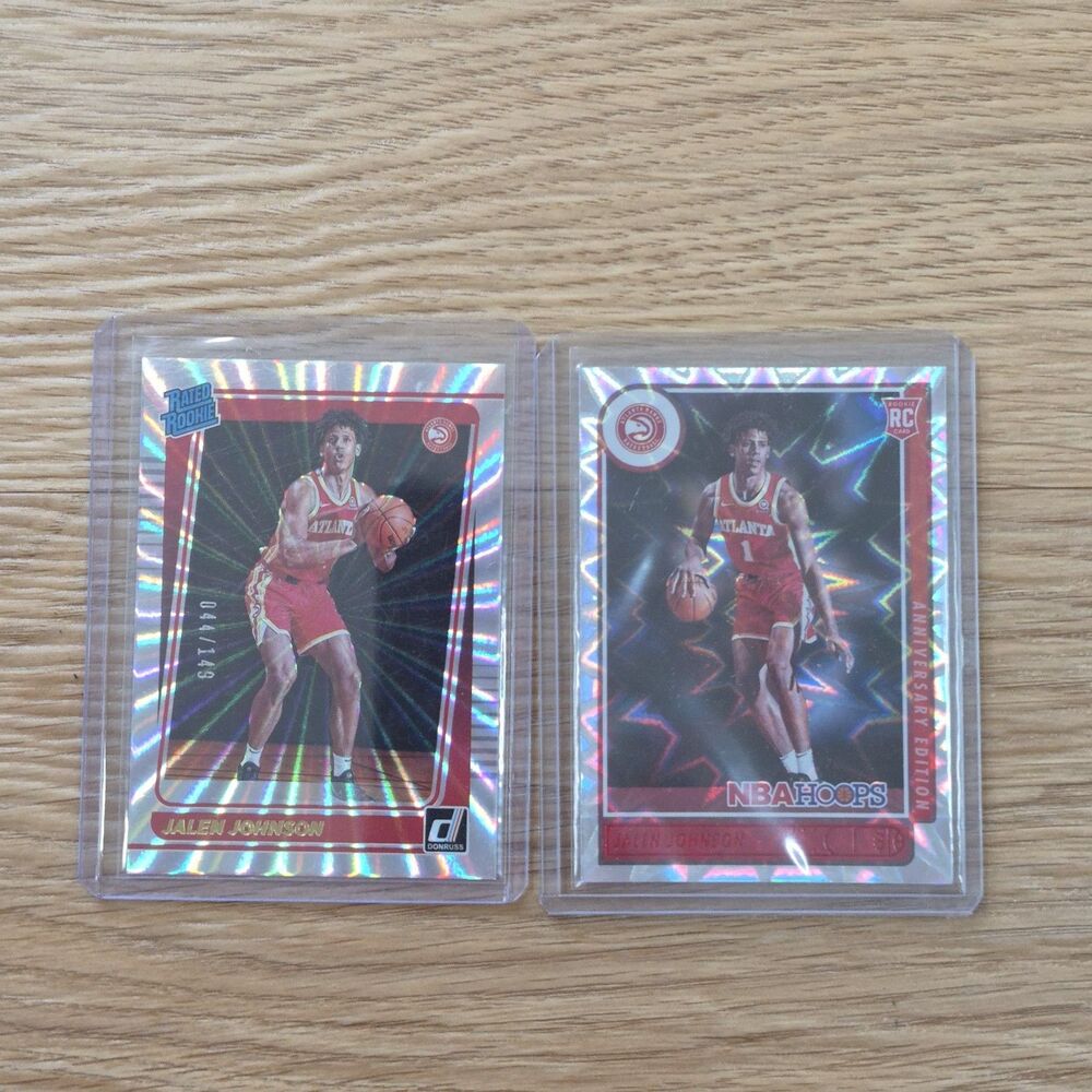 2021-22 Jalen Johnson Hoops Anniversary  Blast & Silver Rated Rookie #ED LOT